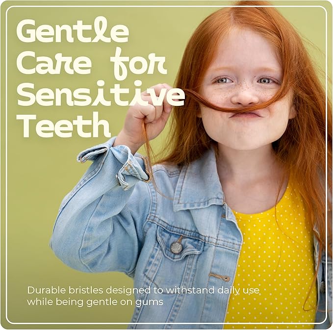Bamboozle Eco-Friendly Animal Toothbrushes for Kids - Sustainable Bamboo Design, Biodegradable & Stylish Oral Care Solution, Animal Design, Pack of 6