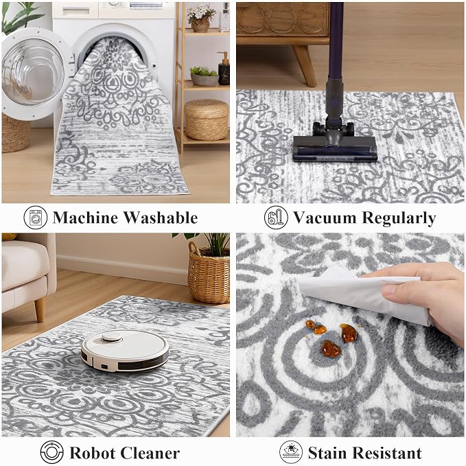 HEBE Washable Area Rug