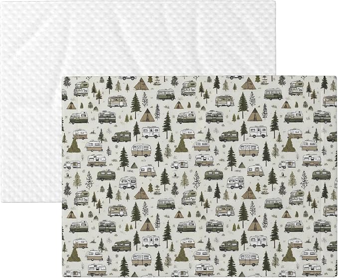 Waterproof Dog Blanket Soft Pet Blanket for Puppy Cat, Fleece Cat Throw Blankets for Furniture Bed Couch Sofa Reversible - Camp Van 2