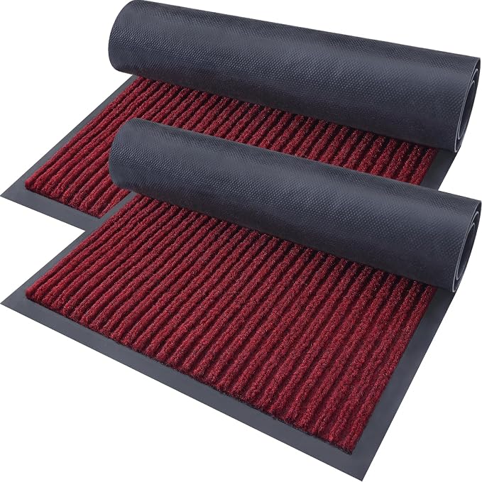 OLANLY Front Door Mat Indoor Outdoor Entrance, Waterproof Heavy Duty Doormat