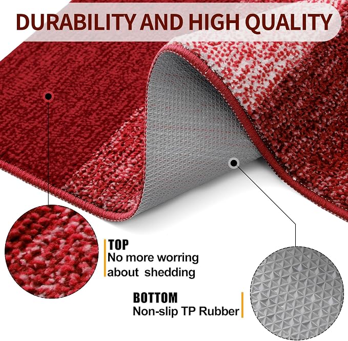 Kitinjoy Indoor Outdoor Door Mat, 50x30 Non-Slip Absorbent Dirt Trapper