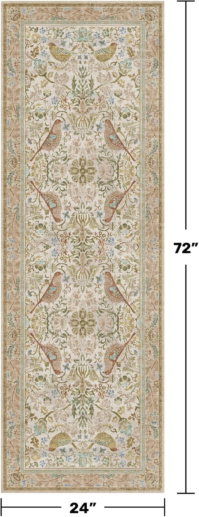 Hazo Haus Boho Long Bathroom Runner Rug 2x6