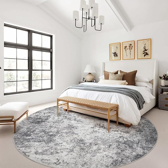 UERMEI 10ft Round Area Rug Living Room Rugs