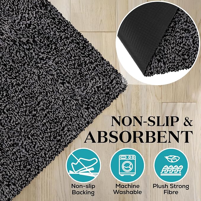 Premium Microfiber Indoor Door Mat – 20"x30" Washable Entry Mat, Waterproof