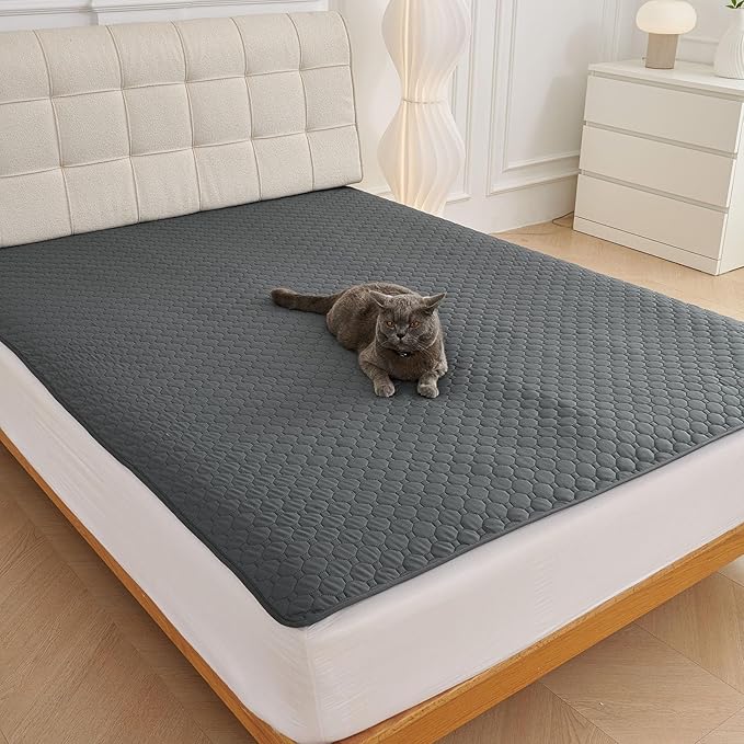 Waterproof Dog Couch Cover Protector Absorbent Quick Dry Non Slip Sofa Cover for Dogs Washable Pet Bed Couch Cover (Grey,51"x79")