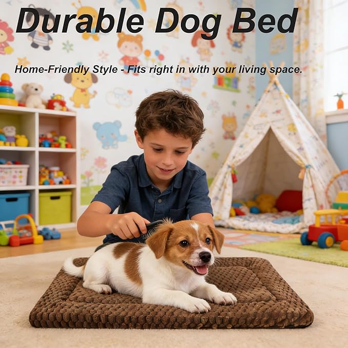 Dog Bed Mat - Reversible Dog Crate Bed Mats, Soft & Breathable Kennel Pad, Durable Crate Bed for Small Medium Large Dogs & Cats