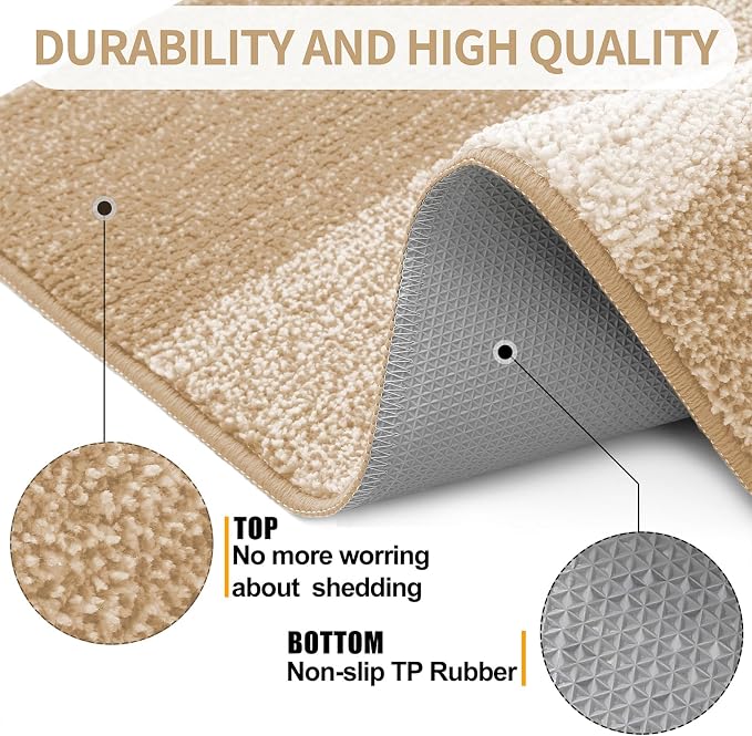 Kitinjoy Indoor Outdoor Door Mat, 54x32 Non-Slip Absorbent Dirt Trapper