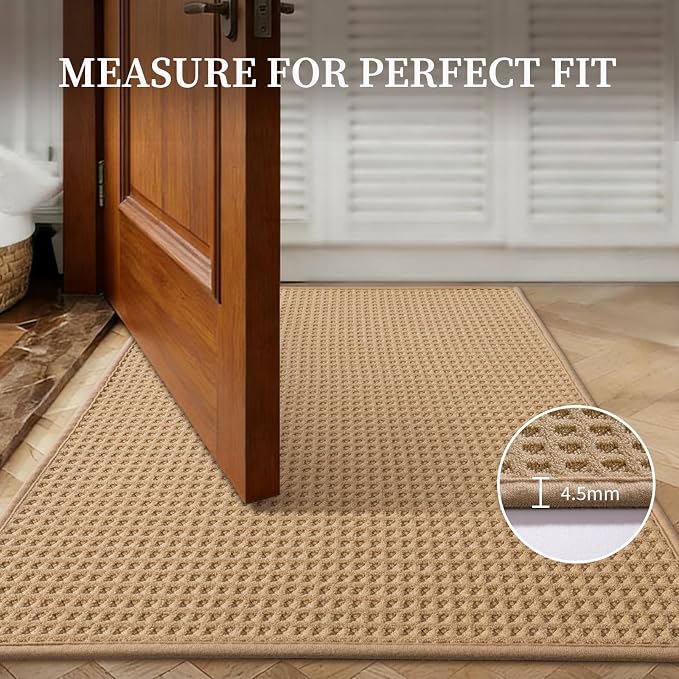 YIHOUSE Indoor Door Mat 24" x 36", Non-Slip Washable Entryway Mat, Dirt Trapper