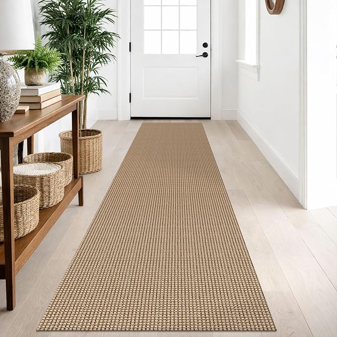 IOHOUZE Washable Runner Rug 2x10 Non Slip Rubber Backed Long Hallway Runner