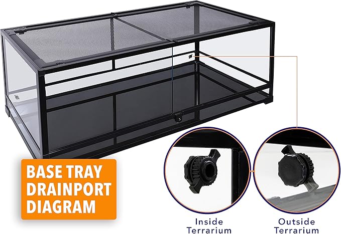 Carolina Custom Cages, 48Lx24Wx18H Extra-Long Deep Terrarium; Easy Assembly