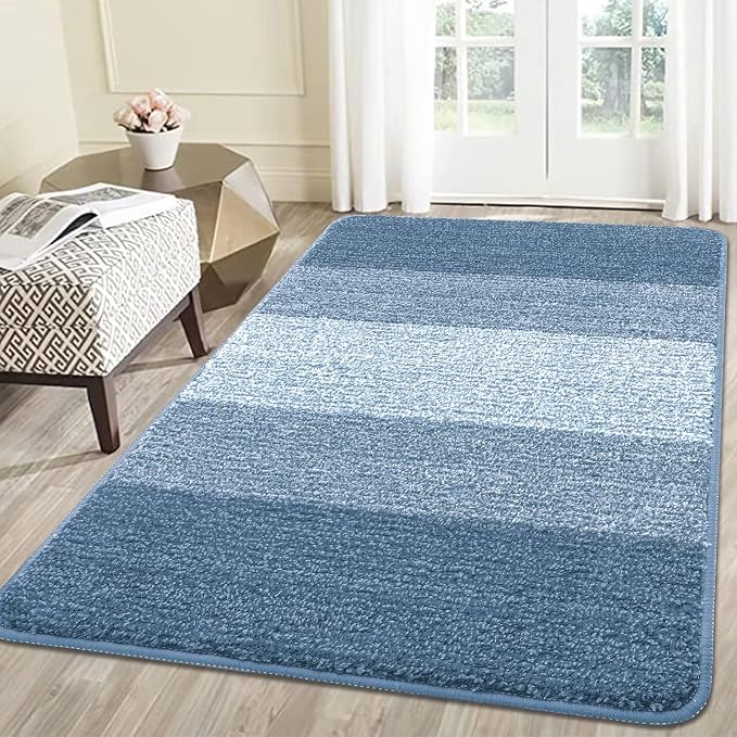 Kitinjoy Indoor Outdoor Door Mat, 59x36 Non-Slip Absorbent Dirt Trapper