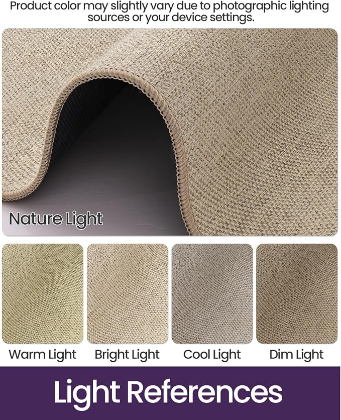 DEXI Hallway Runner Rug 2'4"x12', Non Slip Rubber Backed Runners Carpet