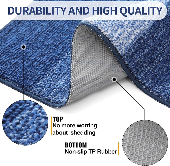 Kitinjoy Indoor Outdoor Door Mat, 36x24 Non-Slip Absorbent Dirt Trapper