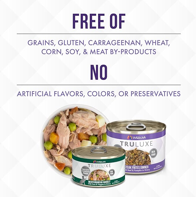 Weruva Truluxe Cat Food, Variety Pack, Truturf, Wet Cat Food, 3Oz Cans (Pack of 24)