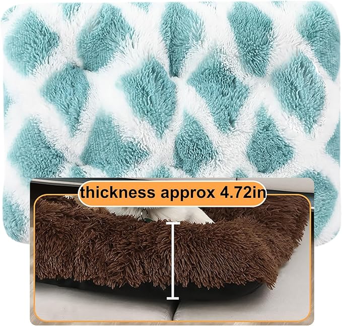 Dog Crate Mat, Dog Bed for Large Dogs, Comfy Fluffy Kennel Pad Anti-Slip for Dog beds & Furniture, Quilted Dog Bed for Pets for Medium/Small Dogs Cats (Color : A1, Size : 48x33)