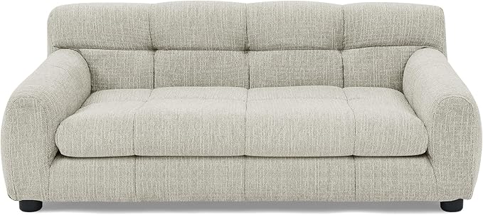 Ball & Cast 38" Dog Couch, Comfortable Dog Sofa Bed with Backrest and Armrests for Medium and Large Dogs, Linen Cozy Soft Cushion Pet Bed, Beige