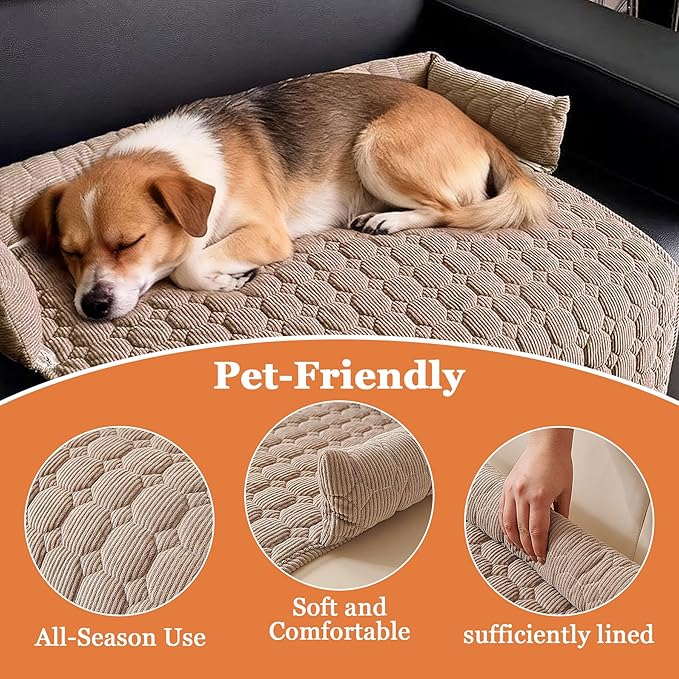 Dog Couch Bed Non Slip Dog Couch Cover Washable Non-Slip Pet Protector for Dogs & Cats, Soft Washable Dog Sofa Bed for Couch Sofa Chair & Bed