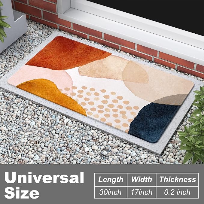 Rnivvi Front Door Mat, Heavy Duty Low Profile Anti-Slip Entryway Rug