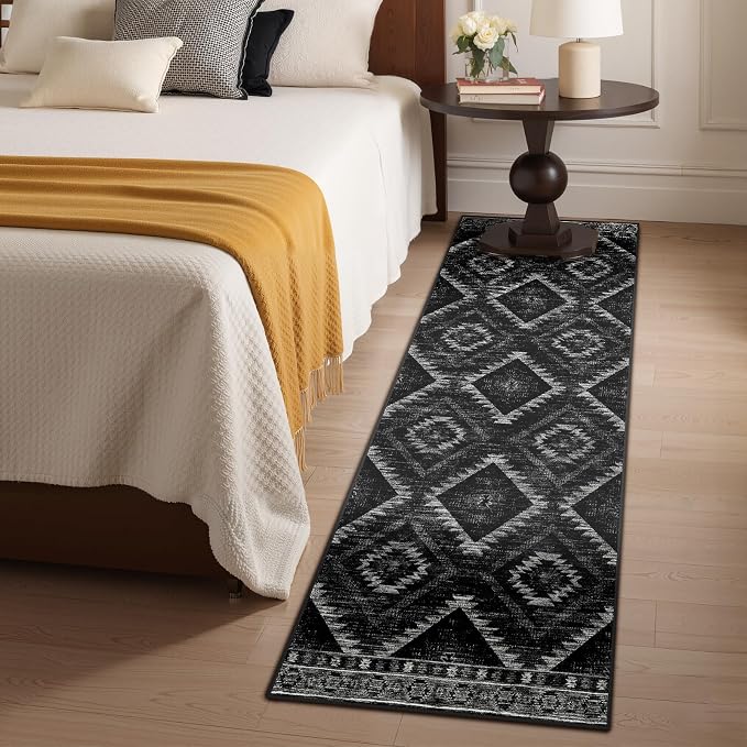 BESTSWEETIE Area Rug 2x6 Rug Machine Washable Non-Slip Low Pile Print Pattern