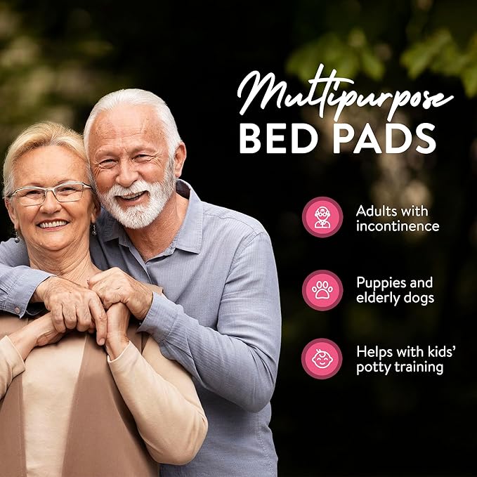 Inspire XL 36 x 36 Ultra Underpads Incontinence Bed Pads | Contemporary Modern Design | Hospital Bed Pads Disposable Adult Extra Large Chux Pads | Chucks Pads Disposable Adult | Medical Bed Linens.