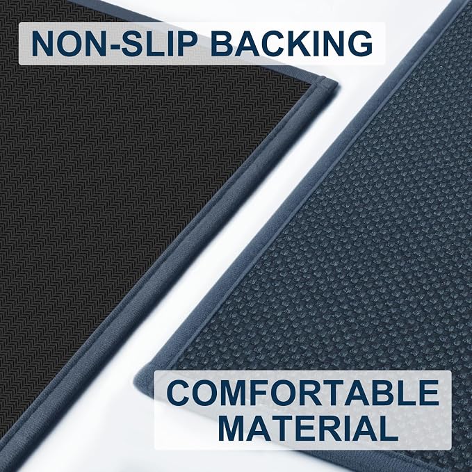 LEKEEPGO Large Indoor Door Mat 32"x47", Door Mat Indoor Entrance, Cyan Blue |