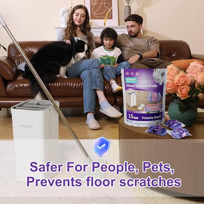 JOYMOOP Floor Cleaner for Mopping, 60 PCS Mopping Solution, Hardwood Floor Cleaner, Works Perfectly with Mop Bucket
