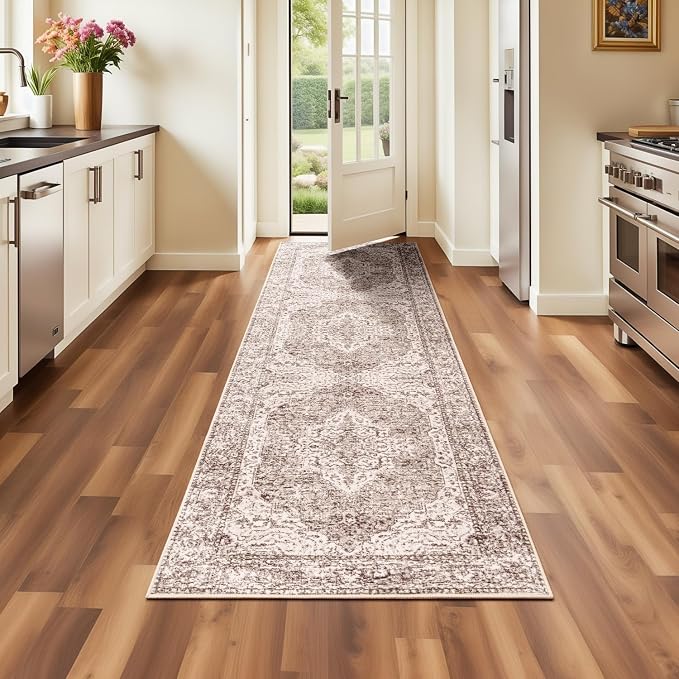 Lofus 2x8 Runner Rug for Hallways, Washable Kitchen Rugs, Non-Slip Rugs for