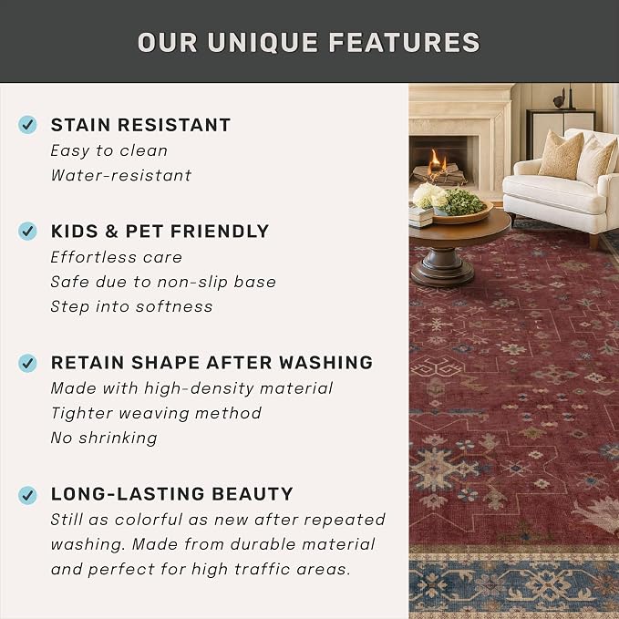 Hazo Haus Oriental 7x10 Large Area Rugs