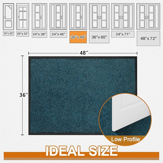 Mibao Front Door Mat Indoor Entrance, Dirt Trapper Welcome Mat