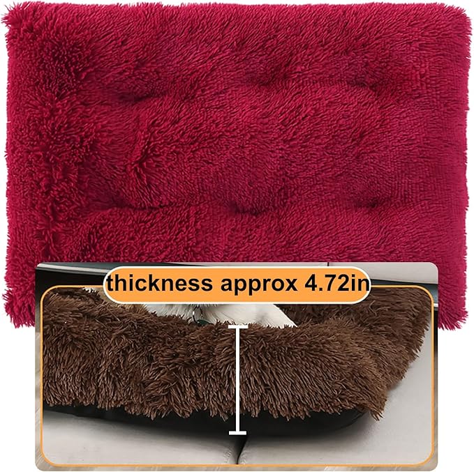 Dog Crate Mat, Dog Bed for Large Dogs, Comfy Fluffy Kennel Pad Anti-Slip for Dog beds & Furniture, Quilted Dog Bed for Pets for Medium/Small Dogs Cats (Color : Green, Size : 36x25)