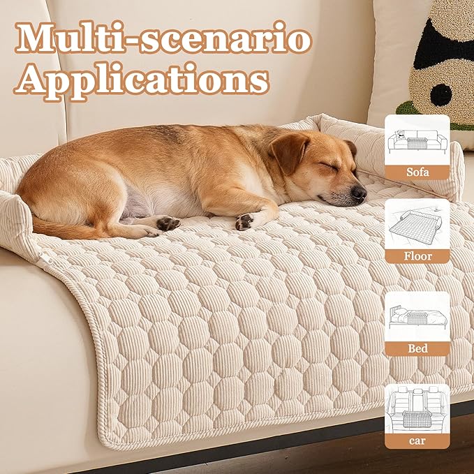 Dog Couch Bed Non Slip Dog Couch Cover Washable Non-Slip Pet Protector for Dogs & Cats, Soft Washable Dog Sofa Bed for Couch Sofa Chair & Bed