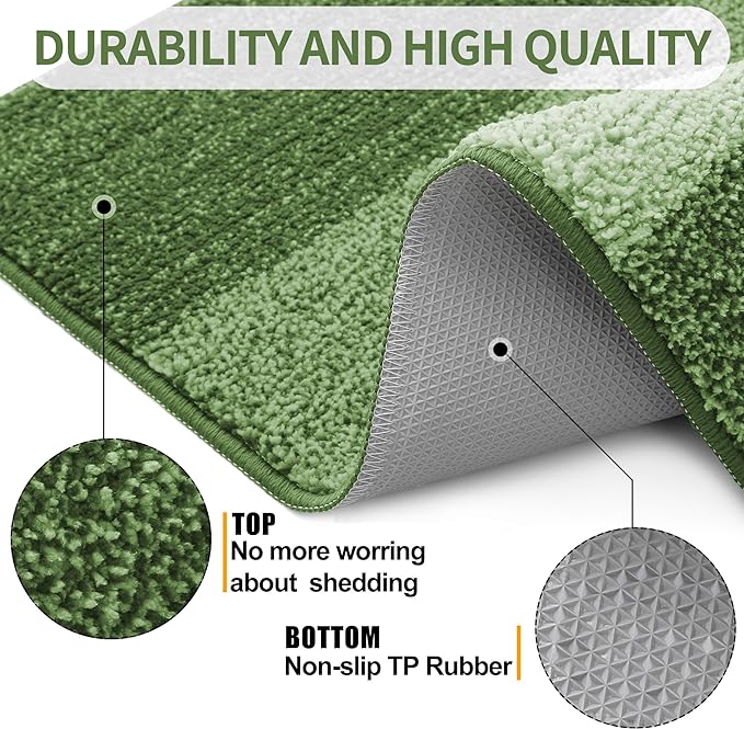 Kitinjoy Indoor Outdoor Door Mat, 48x30 Non-Slip Absorbent Dirt Trapper