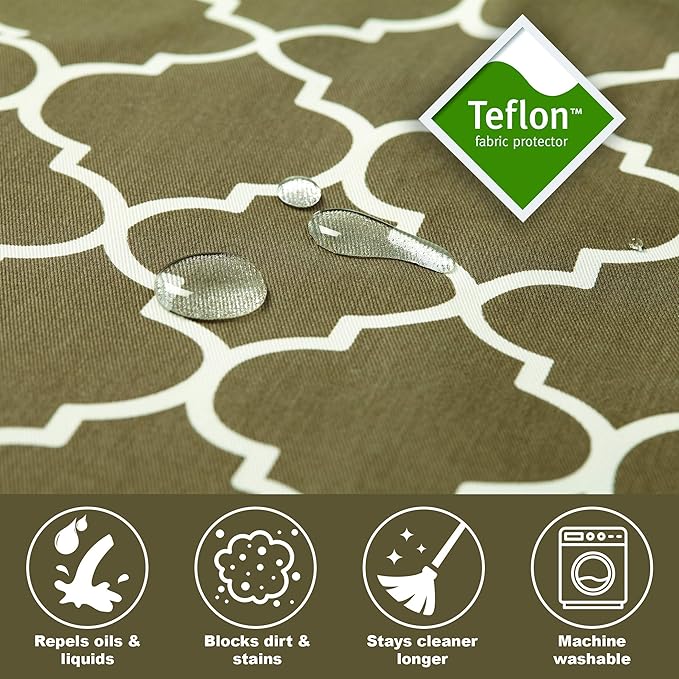 MidWest Homes for Pets Quiet Time Teflon Defender Dog Beds; Pet Beds Designed to Fit Folding Metal Dog Crates, Brown & White Geometric Pattern, 42-Inch