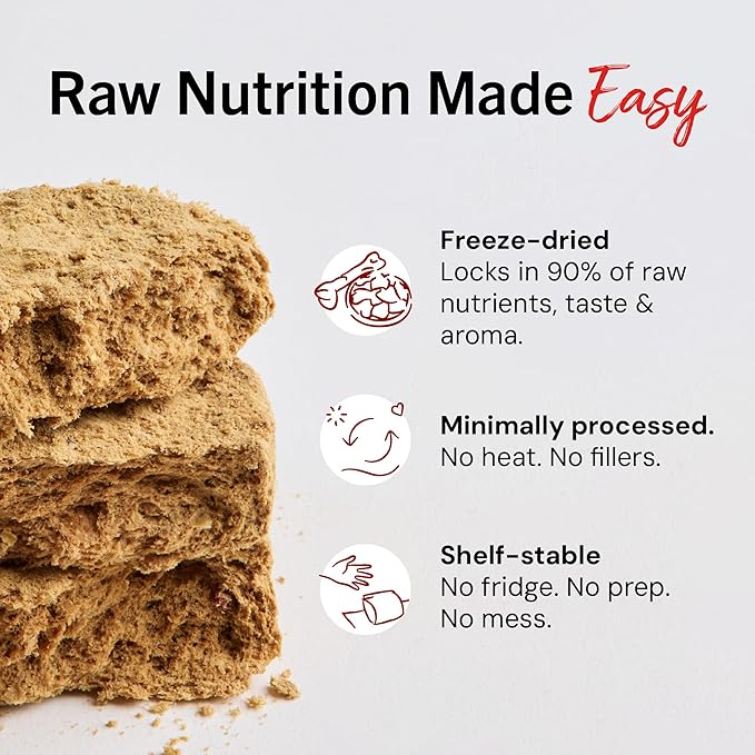 Stella & Chewy's Freeze-Dried Raw Dinner Patties - Remarkable Red Meat Blend - High Protein Grain-Free Puppy & Dog Food - Perfect For Picky Eaters - 14 oz