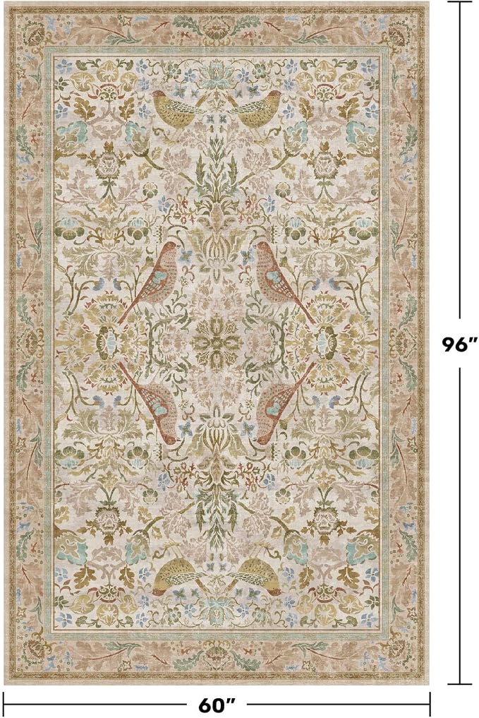Washable Area Rugs 5x8 for Bedroom