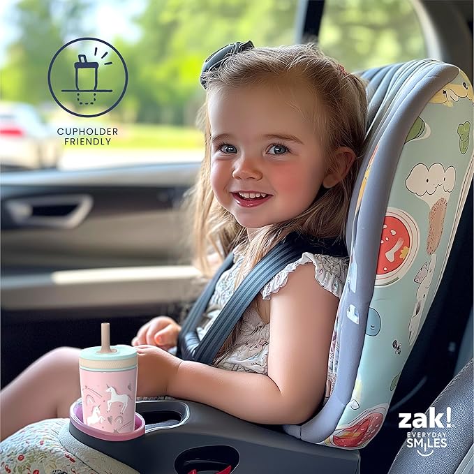 Zak Designs Baby Shark Kelso Tumbler Set, Leak-Proof Screw-On Lid with Straw, Bundle for Kids Includes Plastic and Stainless Steel Cups with Bonus Sipper (3pc Set, Non-BPA)15 fl oz.