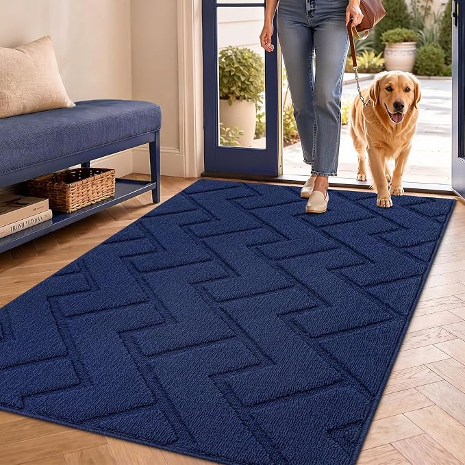 hicorfe Front Door Mat Outside Entrance, Stain and Fade Resistant, Non Slip
