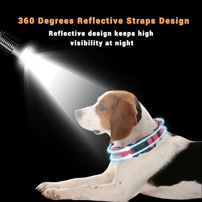 2 Pack Reflective Dog Collar with Safety Locking Buckle, Adjustable Soft Breathable Comfortable Nylon Pet Collar for Small, Medium and Large Dogs, Red, M
