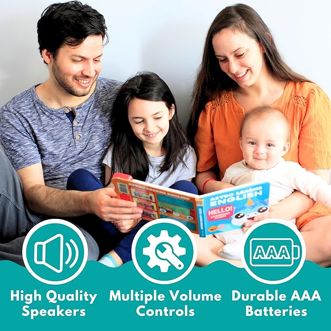 Learning Songs: Musical Toys & Interactive Sound Book for Toddlers 1-3, Baby’s First Year Music Book Gift, Singing Book for 1 Year Old Toddler & Kids, Nursery Rhymes Musical Books for Baby & Children