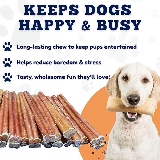 Amazing Dog Treats - Bully Sticks for Small Dogs (6 Inch Junior - 12 Count) - Premium Thin Bully Sticks for Dogs - Best Bully Stick Dog Chews - Bully Bones for Puppies and Small Breeds