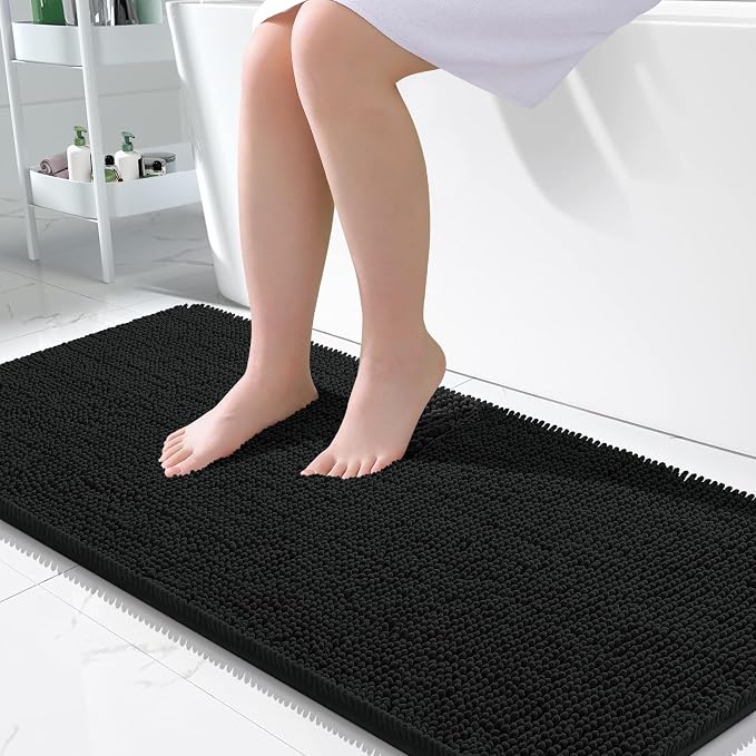 OLANLY Large Bathroom Rugs 50x30, Extra Soft Absorbent Chenille Bath Rugs
