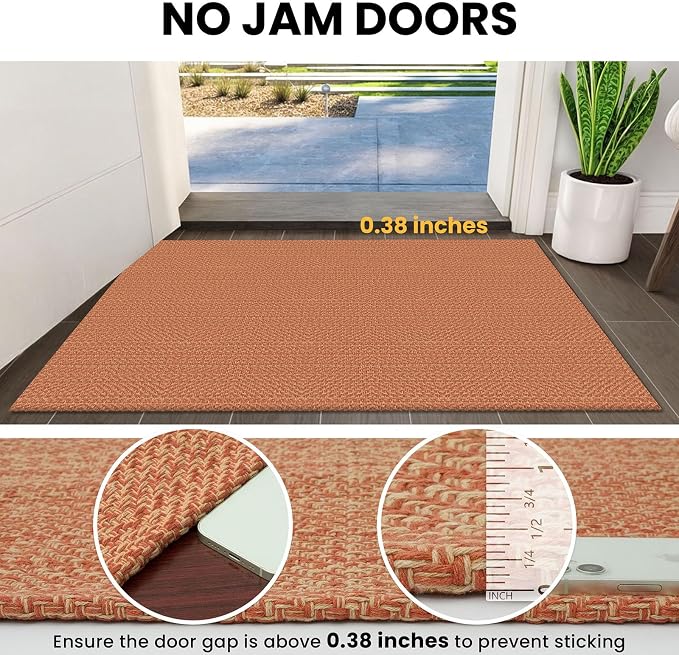 IOHOUZE Small Area Rug 2x3 Washable Woven Rugs
