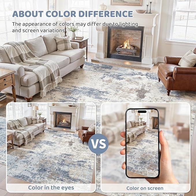 UERMEI 10x14 Area Rug Living Room Rugs