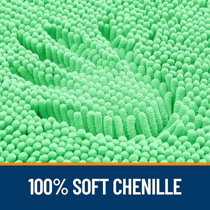 OLANLY Bathroom Runner Rugs 70x24, Soft Absorbent Chenille Bath Rugs, Rubber