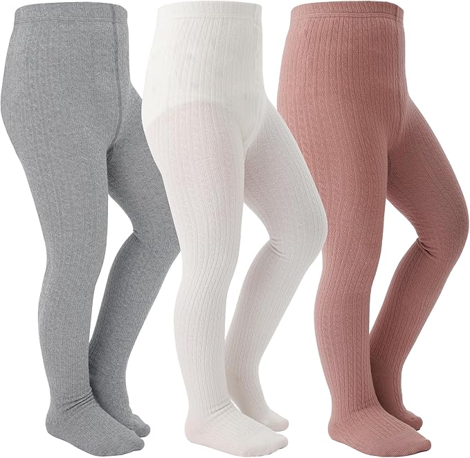 Girls Tights Seamless Toddler Stockings Tights Soft Cotton Cable Knit Baby Girl Tights Leggings 4-12 Years