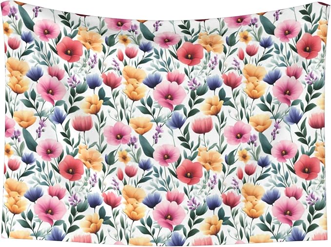 Floral Blanket for Dog Cat - Dog Blankets 23x16 Colorful Flowers Throw Blanket for Couch Sofa Bed