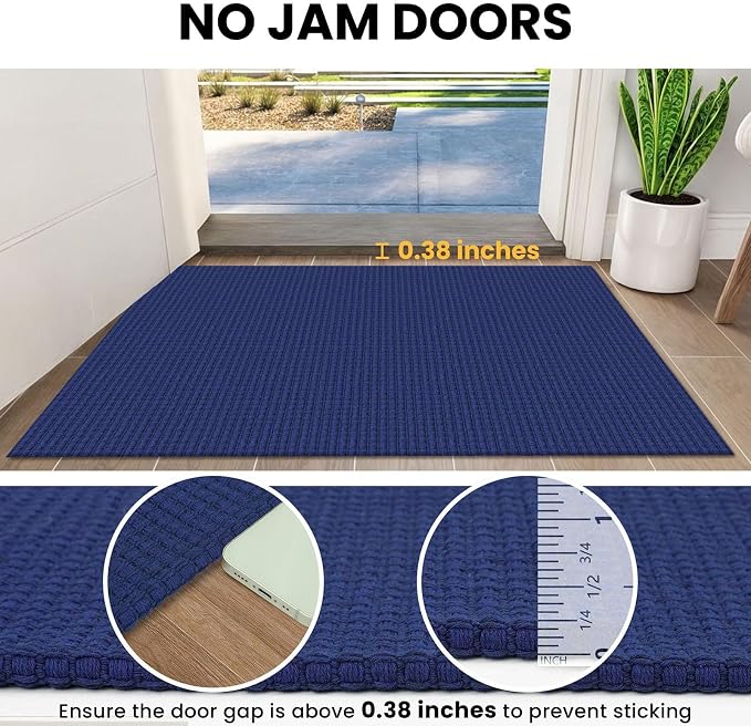 IOHOUZE Washable Runner Rug 3x12 Non Slip Rubber Backed Extra Long Hallway