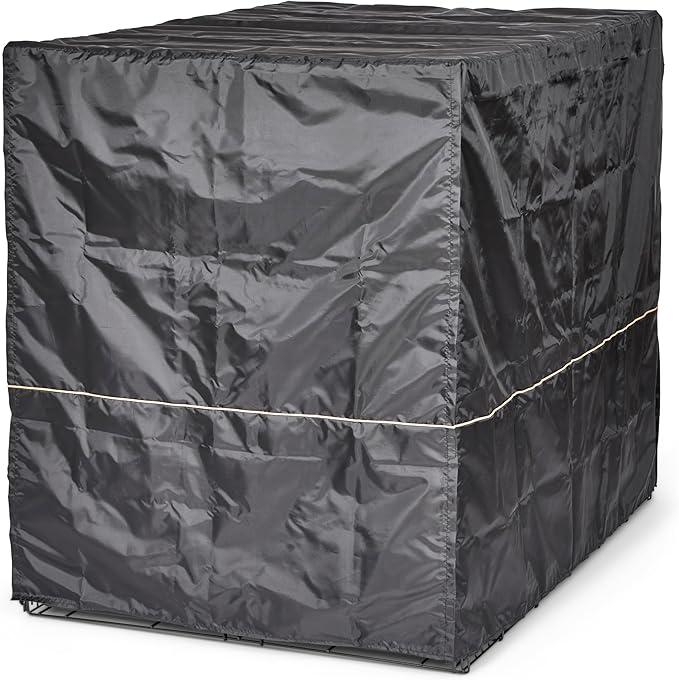 MidWest Homes for Pets XXL Dog Crate Cover, Black Polyester Privacy Kennel Cover Fits Most Giant 54-Inch Crates, Machine Washable, Reduces Barking & Chewing