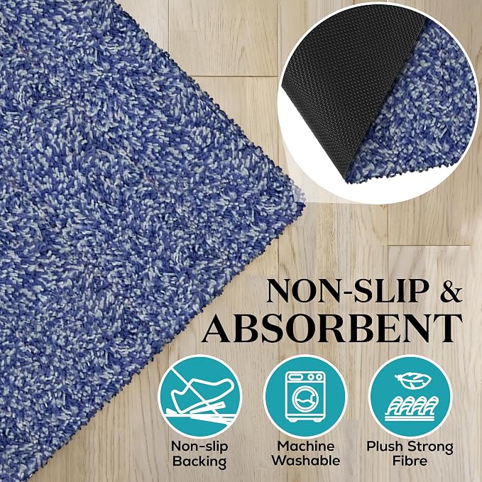 Premium Microfiber Indoor Door Mat – 36"x72" Washable Entry Mat, Waterproof
