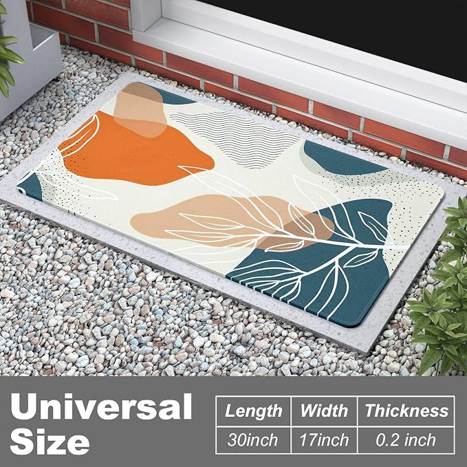 Rnivvi Front Door Mat, Heavy Duty Low Profile Anti-Slip Entryway Rug